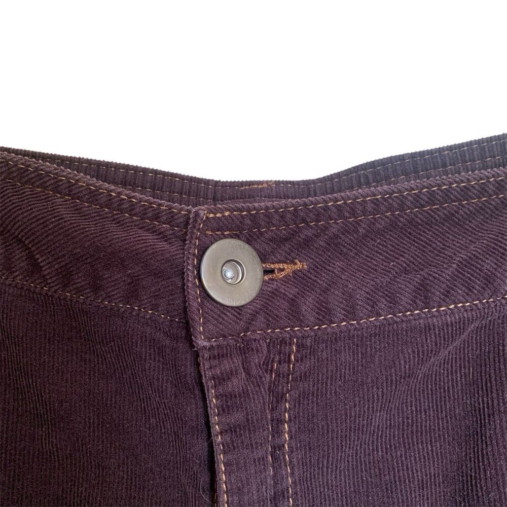 Plus Size Corduroy Skirt Brown Size 26W Knee-Length Cotton Pockets Zip Belt Loop - Picture 6 of 11